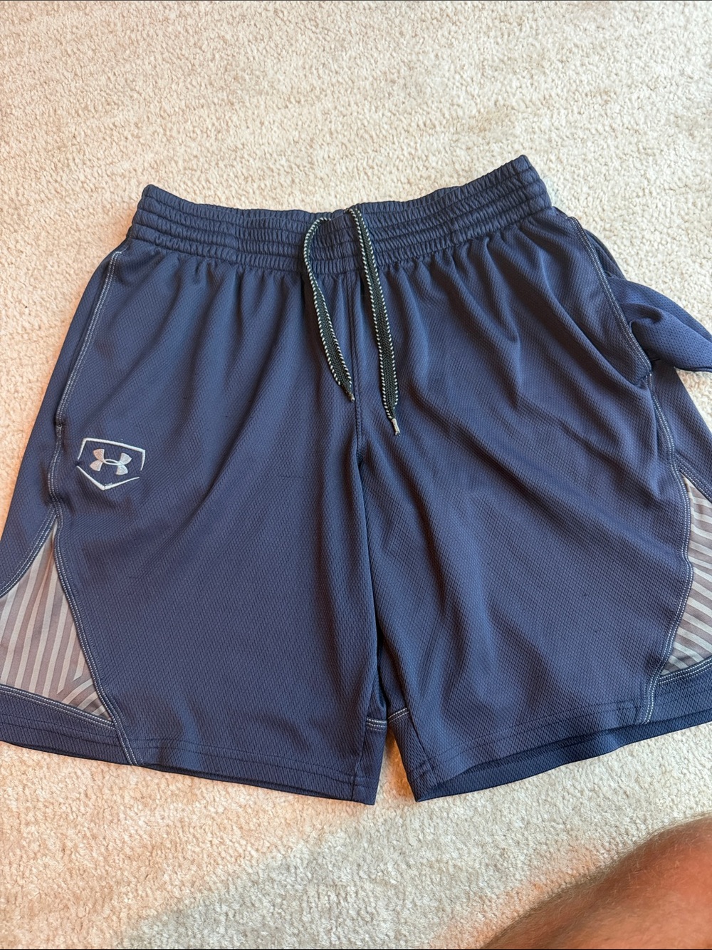 Under Armour Navy Blue Men's Athletic Performance Shorts